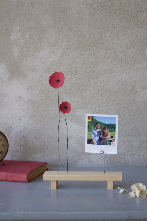 Portafoto con base in legno
