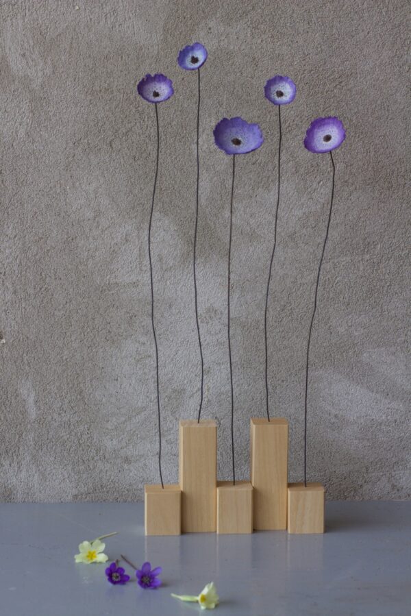 Fiori acquarello-violetto - immagine 2