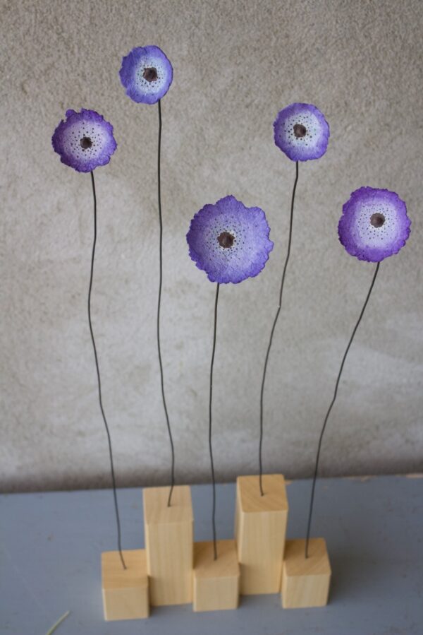 Fiori acquarello-violetto - immagine 4