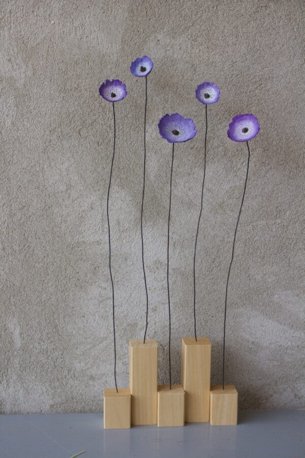Fiori acquarello-violetto - immagine 5
